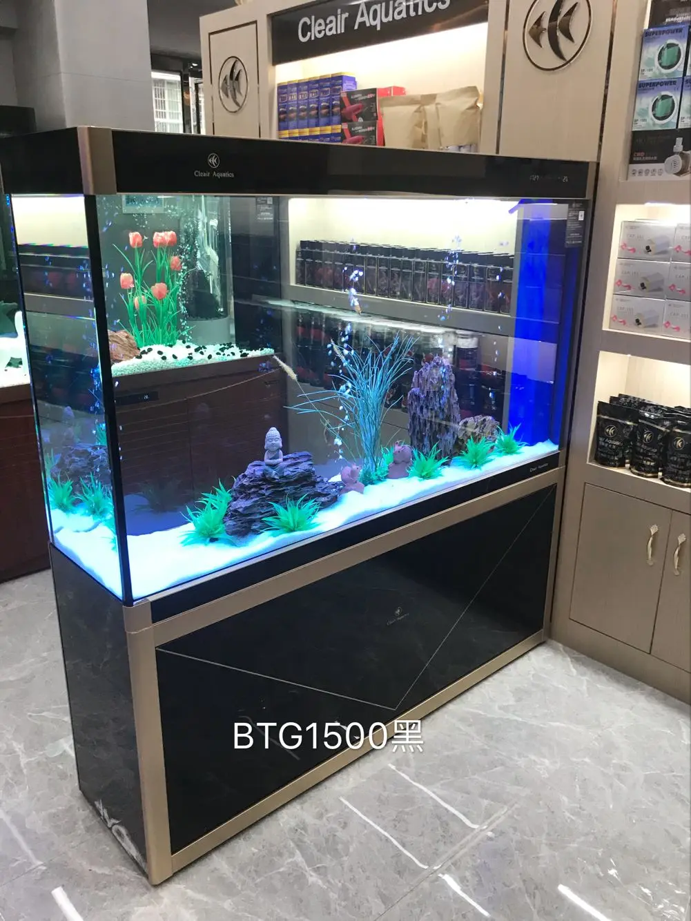 
High Crystal Glass Rimless Fish Tank Wholesale Low Iron Aquarium Glass tank 