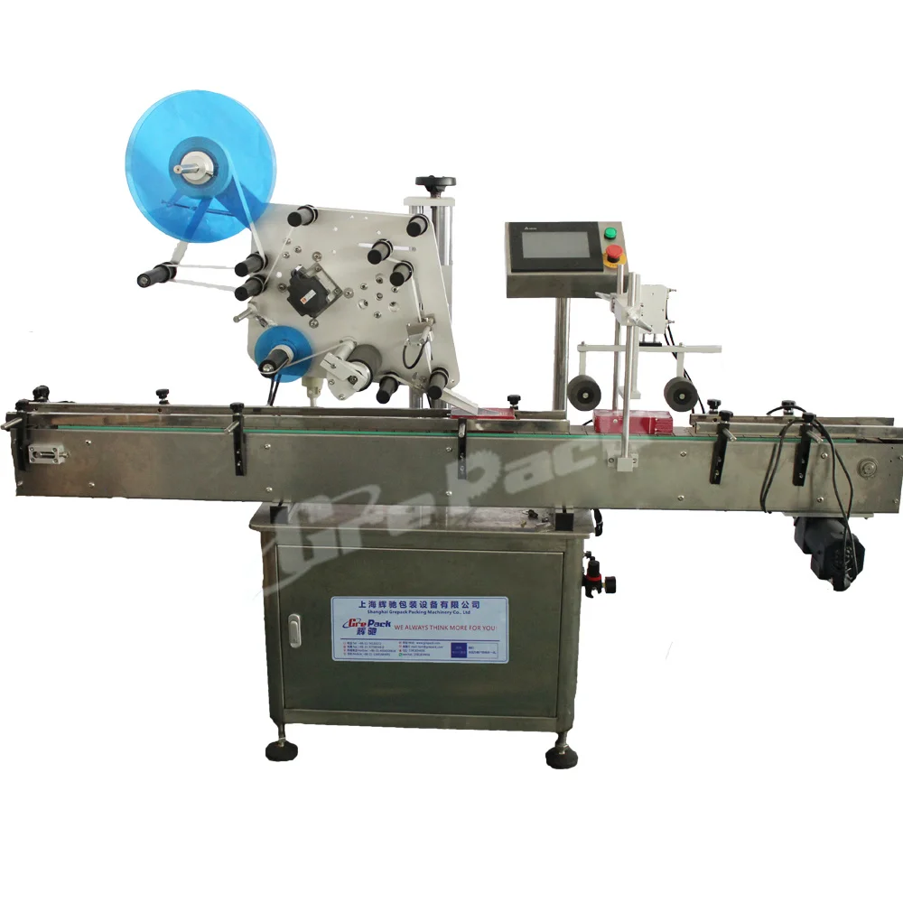 automatic top flat side warp corner carton labeling machine for packaging face mask box seal