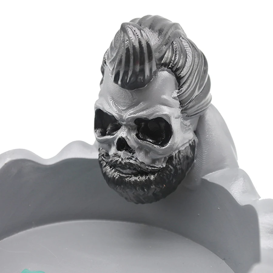 New Wholesale BROS Handmade Resin Rolling Paper Tray Customized Round Ashtray With Custom Logo Man Style