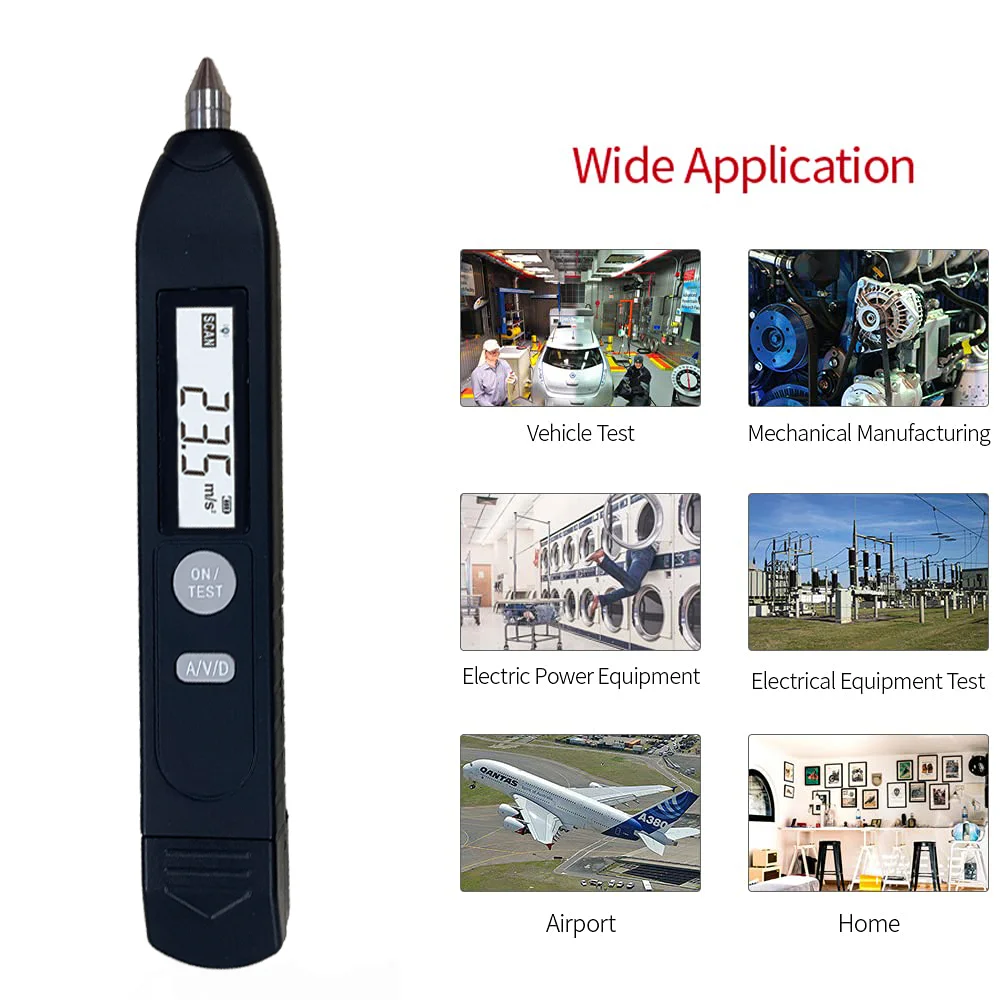 Digital Vibration Meters acceleration velocity displacement 3 in 1 Pen Type Vibrometer