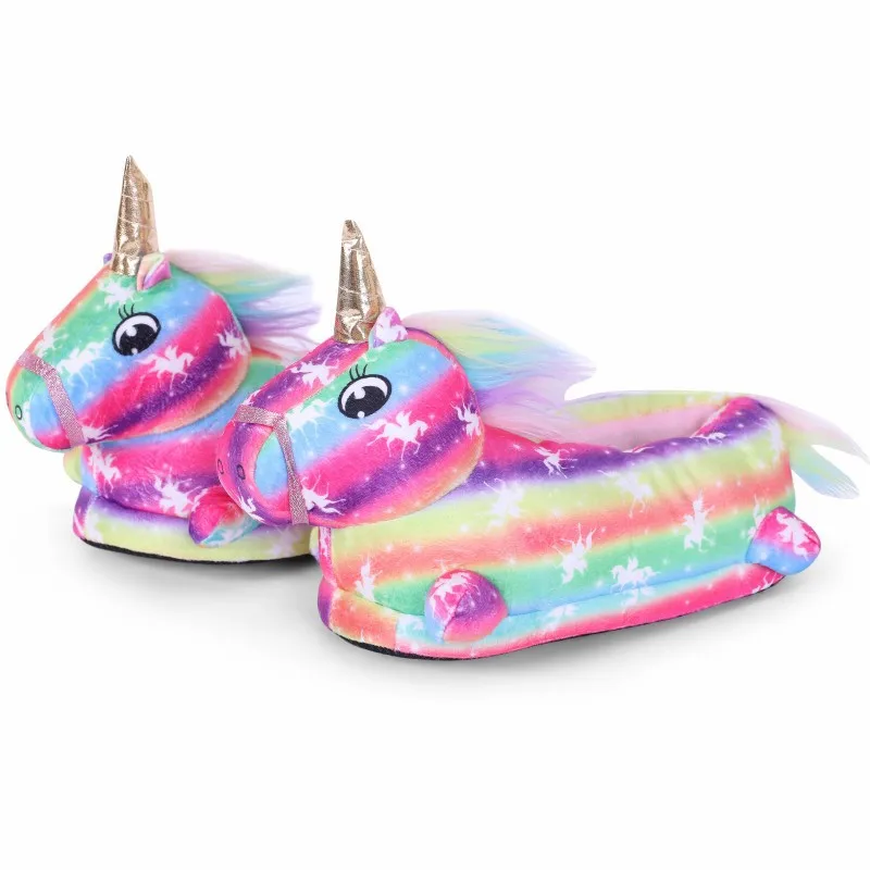 Детские тапочки с милыми мультяшными животными на осень и зиму для мальчиков и девочек