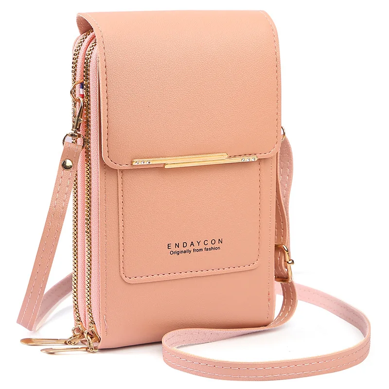 New arrival Touch Screen Cell Phone case purse Small Crossbody lady Handbags PU Leather Women Shoulder Purse Wallet for phones