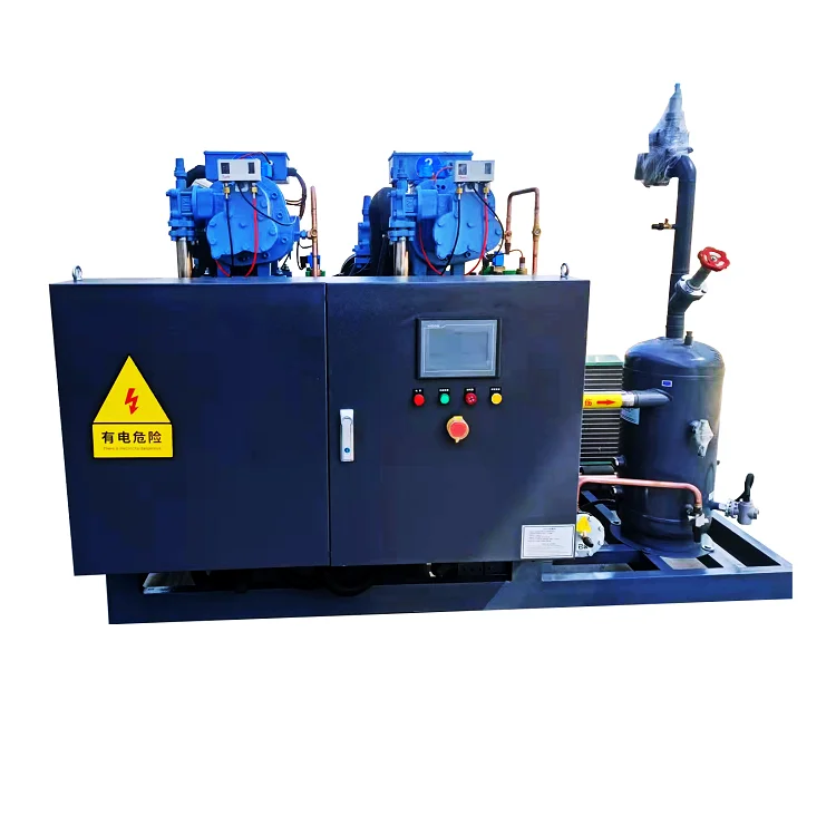 Semi-hermetic Three Paralleled Condens Unit Price Air-cooled Evapor Refrigeration Screw Compressor Condensing Unit of Refcomp