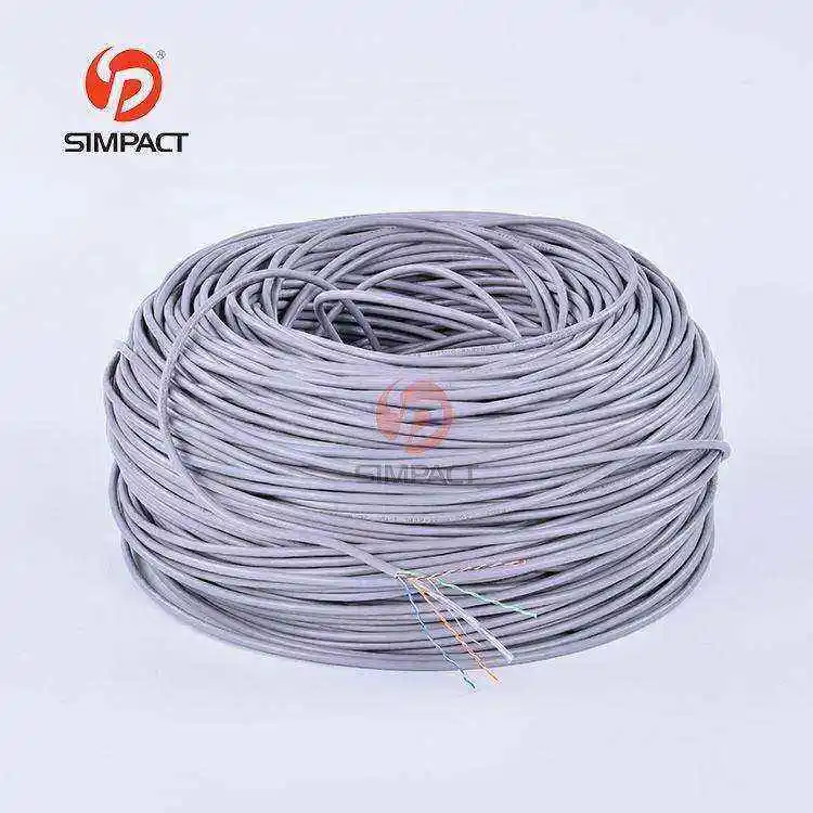 Simpact Custom Pvc/Pe/Lszh/Cmp/Cmr Jacket Eco-Friendly Lan Cable 4Pr 23Awg Cat6 Cat.6 Utp Cable Price 305M Outdoor