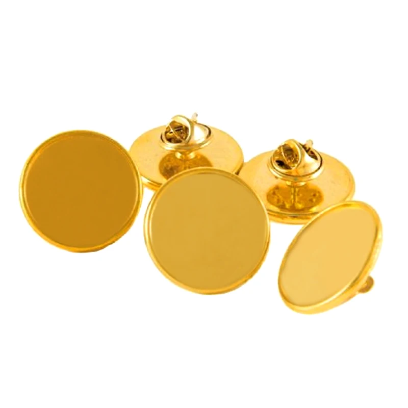 Manufacturer Custom Design Round Square Rectangle Logo Gold Metal Button Blank Sublimation Lapel Pins Badge