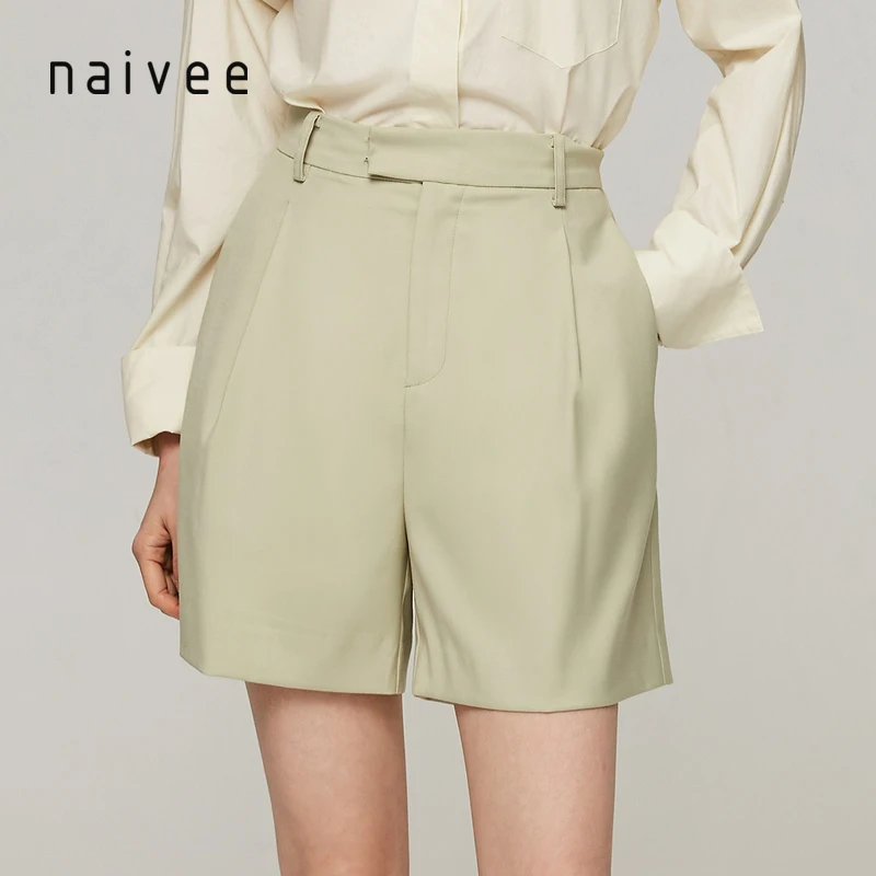 
naivee spring series high waist straight leg women shorts funky ladies 