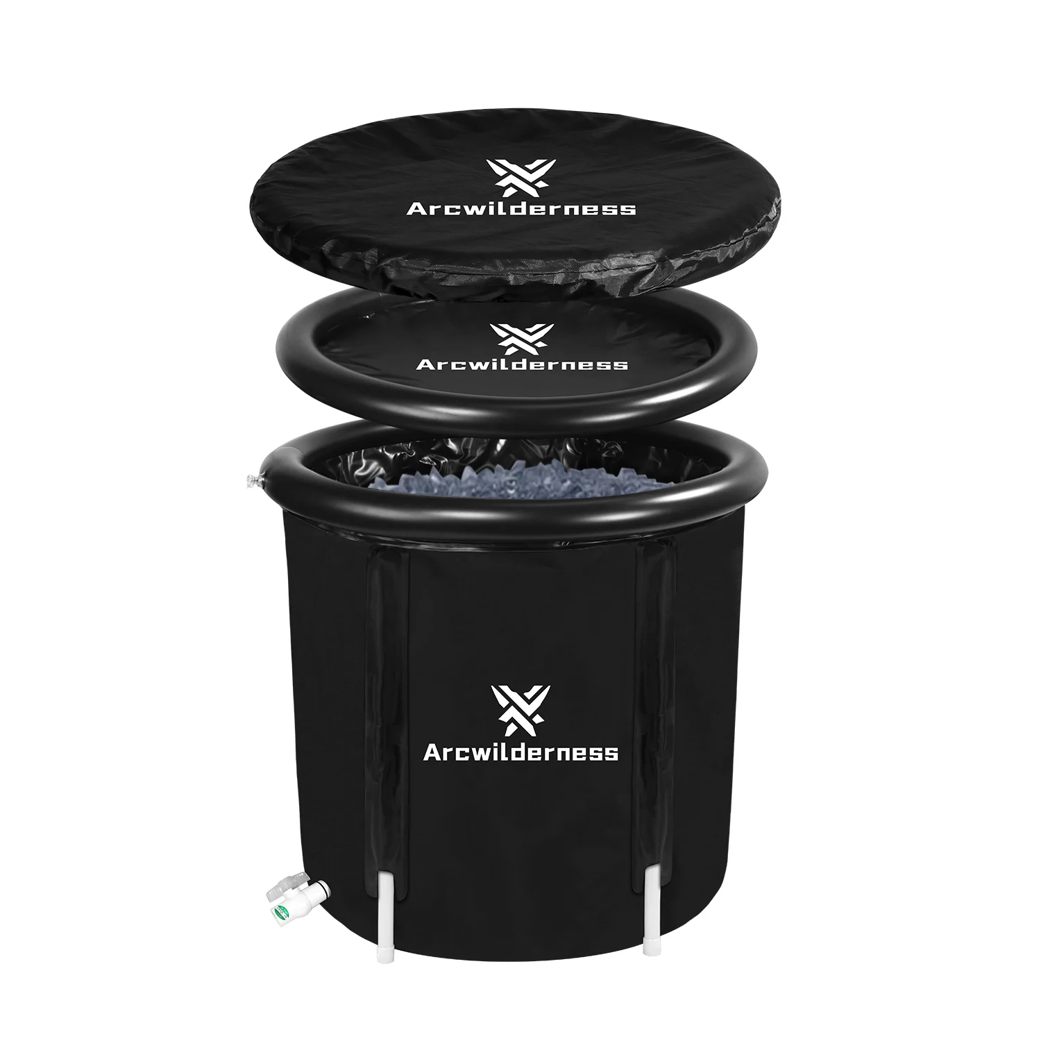 custom LOGO 5 layers PVC material outdoor folding portable inflatable ice bath tubs for adults