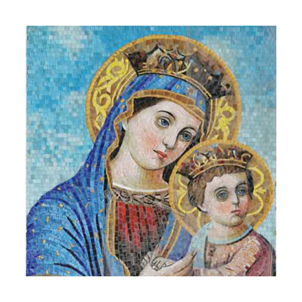 Mosaic mural for figcustom jesus virgin mary church mosaic wall tile floor mural art ceramic stone balaji marble and tiles
