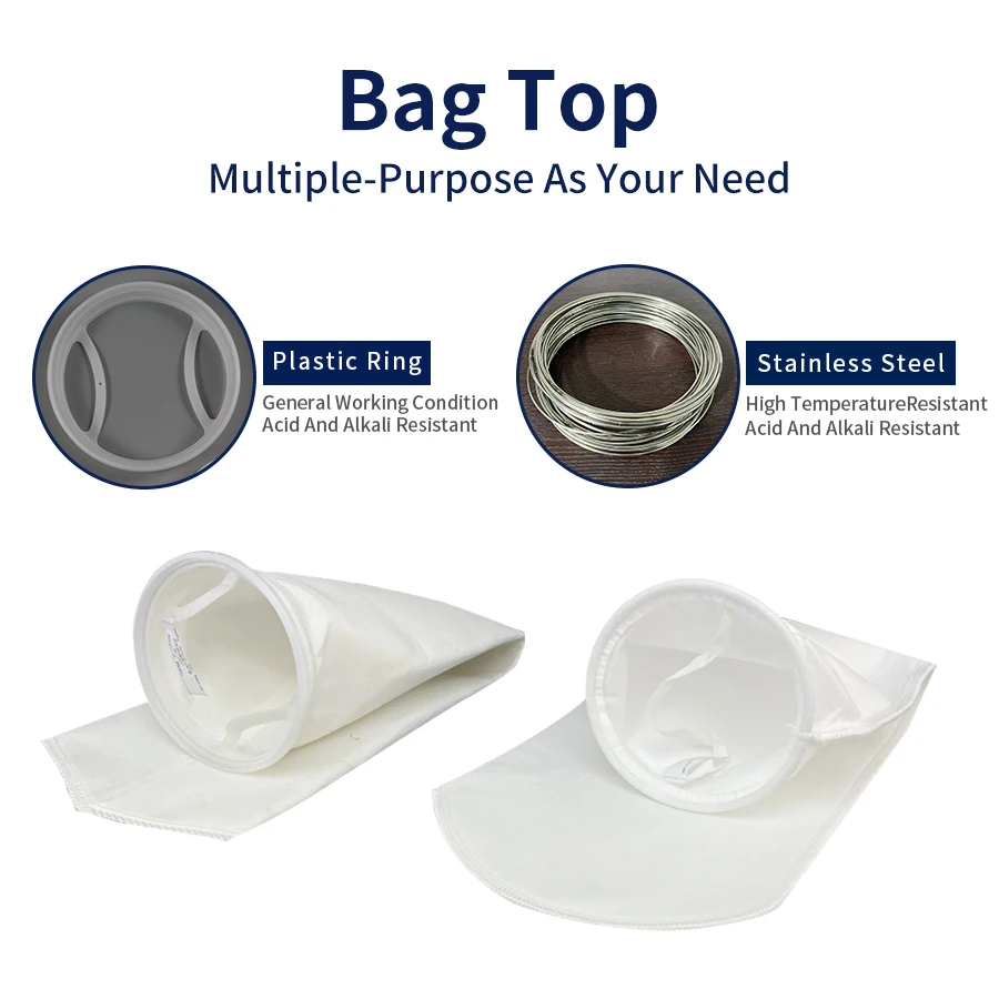 Factory Direct Sale 5# 152*56 1 50 100 200 300 micron Industrial Polypropylene/ PP Liquid Filter bag/ Filter sock