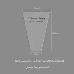Florist packaging Material Clear OPP rose bouquet sleeves waterproof transparent flower bags
