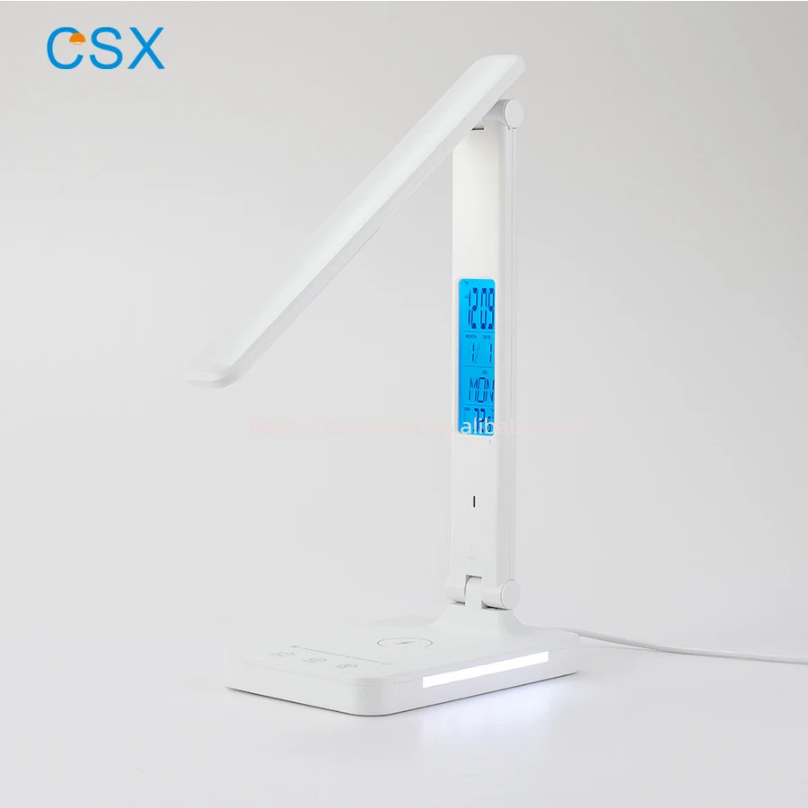 csx New QI Touch Led table desk lamp with wireless charger for iphone cell phone charger lampe de bureau colorful night light