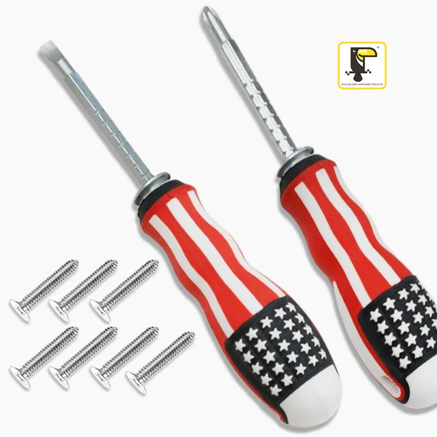 High Magnetic Professional Adjustable with PP Handle American Flag Screwdriver