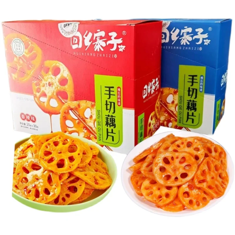 Spicy Lotus Root Slices 120g Halal Snack Foods OEM Products Vegetarian Snacks Chinese Spicy Snack Lotus Root
