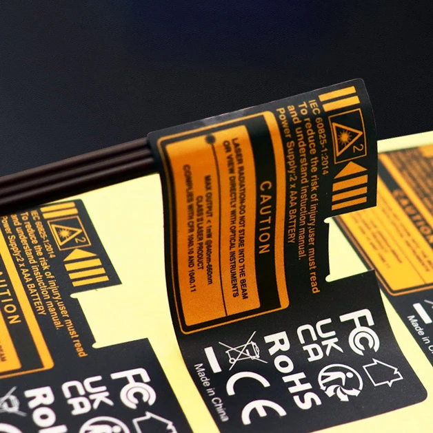 Costom Printed silver self adhesive Electrical Hardware Power Tool Label Stickers