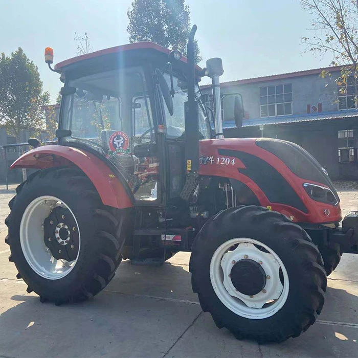China Farm Machine Equipment Manufacturer TOP 10 Brands 100HP 4 Farm Wheel Agricultural Tractor With YTO Diesel Engine Price