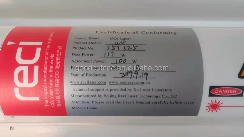 Hot sale 6090 1390 80W 100W 150W CO2 Laser Engraver Cutting Machine For Plastic Rubber Wood With RECI Tube RUIDA Control System