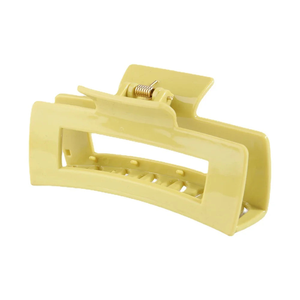 Beauty Bandana Custom Colorful Frosted PS Plastic Wrap Simple Fashion Hair Claw Clip For Woman