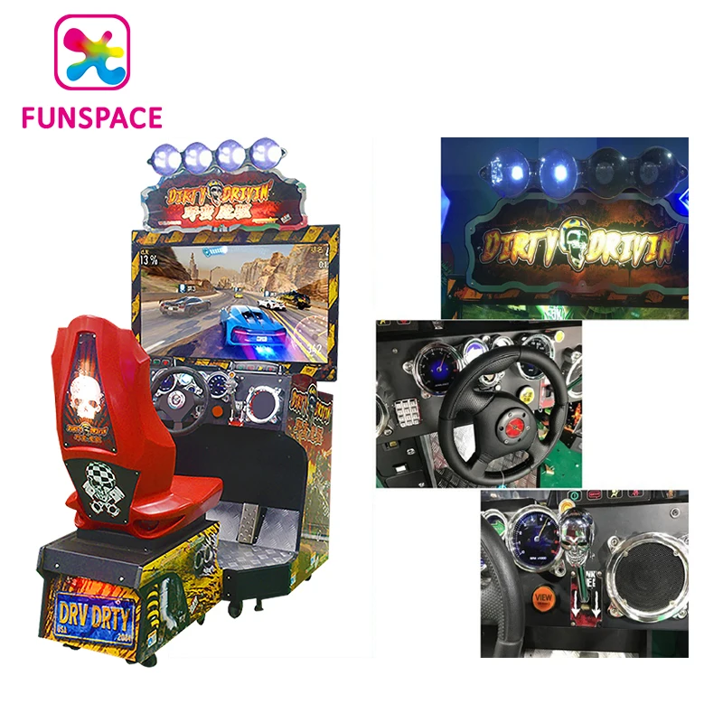 Funspace Wholesale Dirty Driving Car Racing Arcade Game Machine Simulator Driving Car Video Games