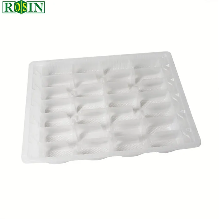 custom plastic blister disposable pp food tray with dividers frozen takeaway dumpling container tray with lid