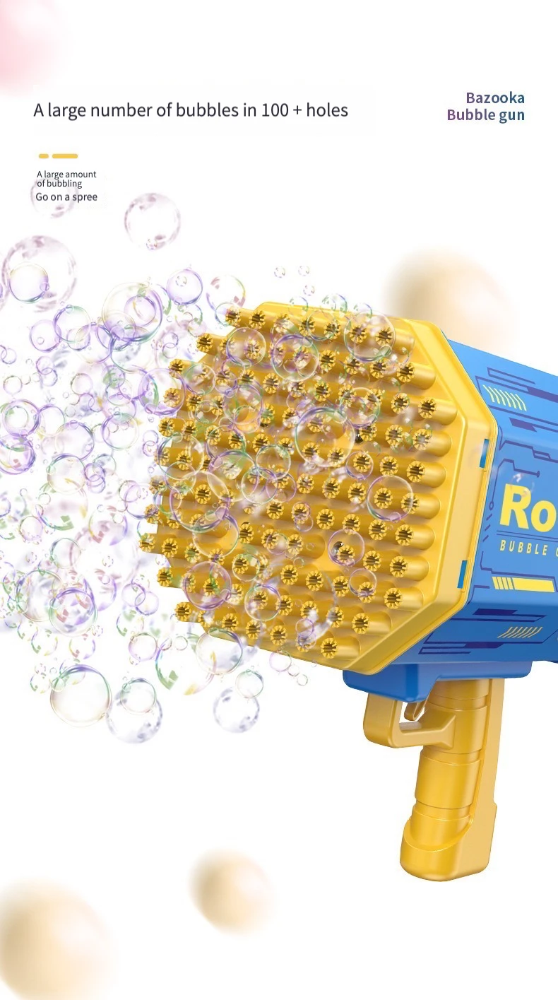 New Arrival 40/69/109-Hole Bubble Machine Gun Rocket Bubble Launcher for TIK Tok Kids Adults Outdoor Party Wedding Gifts