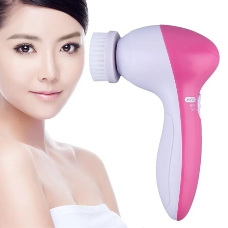 5 in 1 Handheld Facial Beauty Care Anti-Aging Reducing Wrinkle Electric Facial Cleansing Brush Face Massager