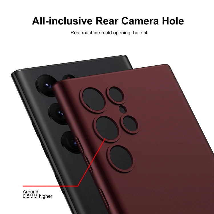 Newest Ultra Thin Skin Feeling S23 Cover Liquid Silicone All Inclusive Anti Drop Mobile Phone Case for Samsung Galaxy S23 Ultra