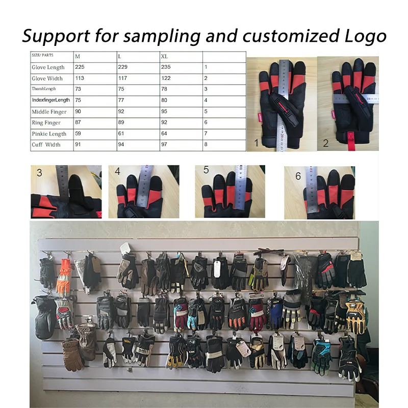 Industrial Synthetic Leather Cut Resistant Safety Protection Mechanic High Impact Security Gloves For Oil Gas