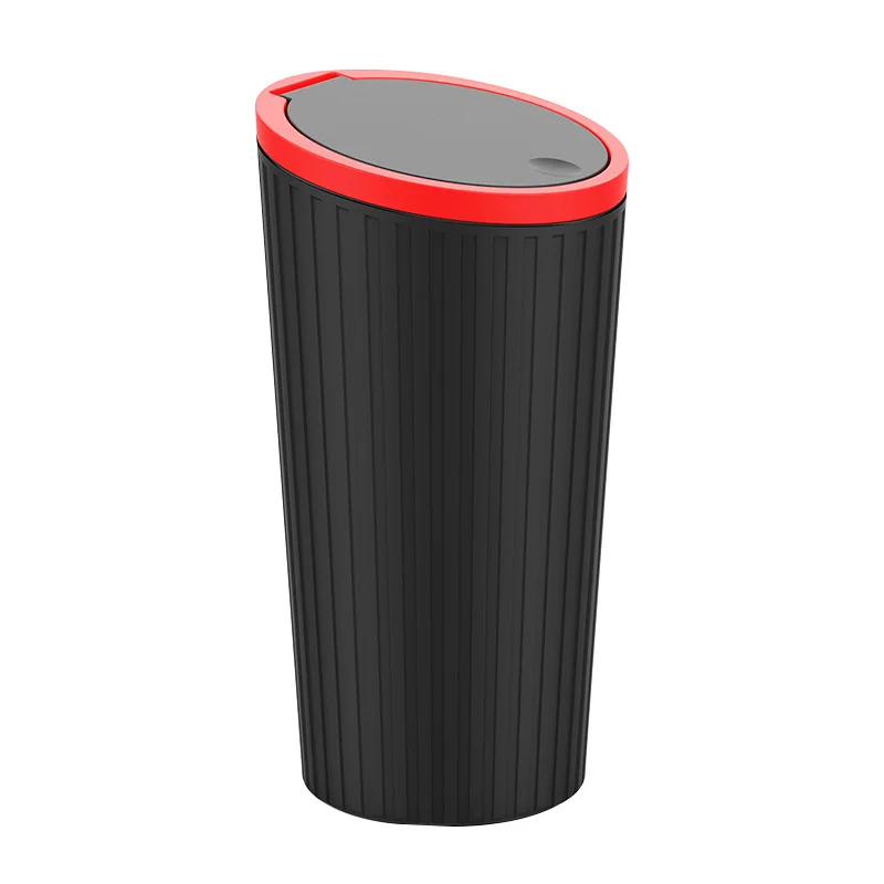 Vehicle Console Door Pocket Home Office Use Trash Container Mini Plastic Cute Car Trash Can Car Garbage Bin