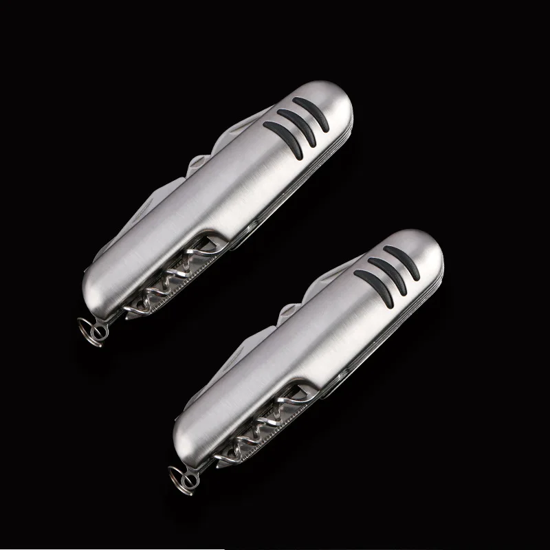 Multi Functional Swiss Folding Knife, Stainless Steel Multi Tool Army Knives Pocket Hunting Outdoor Camping Survival Knife