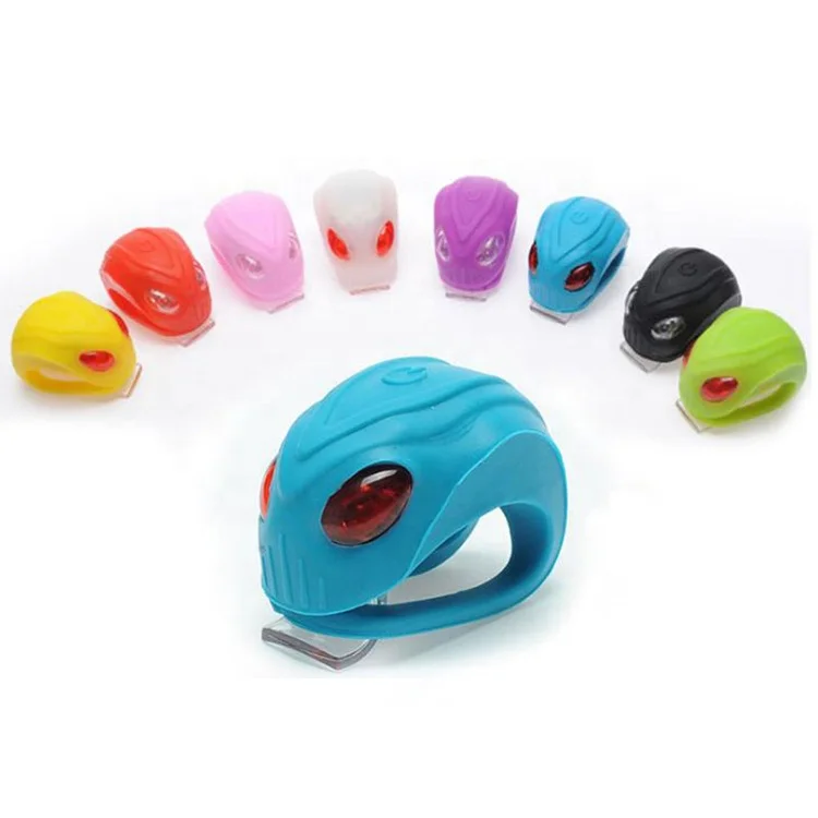 Cycle Wheel Frame Lamp Backpack Helmet Bicycle Tail Safety Warning Lights Red Led Silicone Bike Light