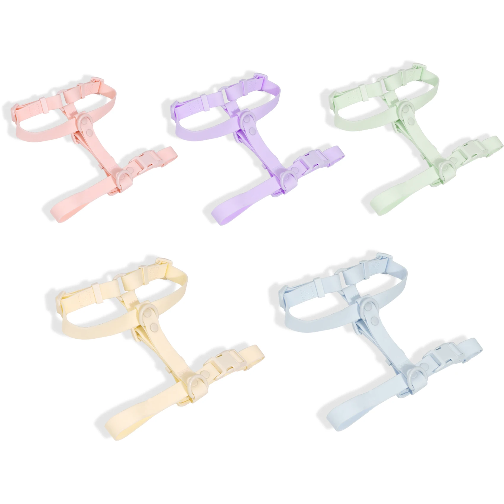 Sunraymascota New 2025 Manufacturer Custom LOGO Waterproof Pvc Pet Dog Harness Set Pet Collar Leash Dog Collar and Leash Set