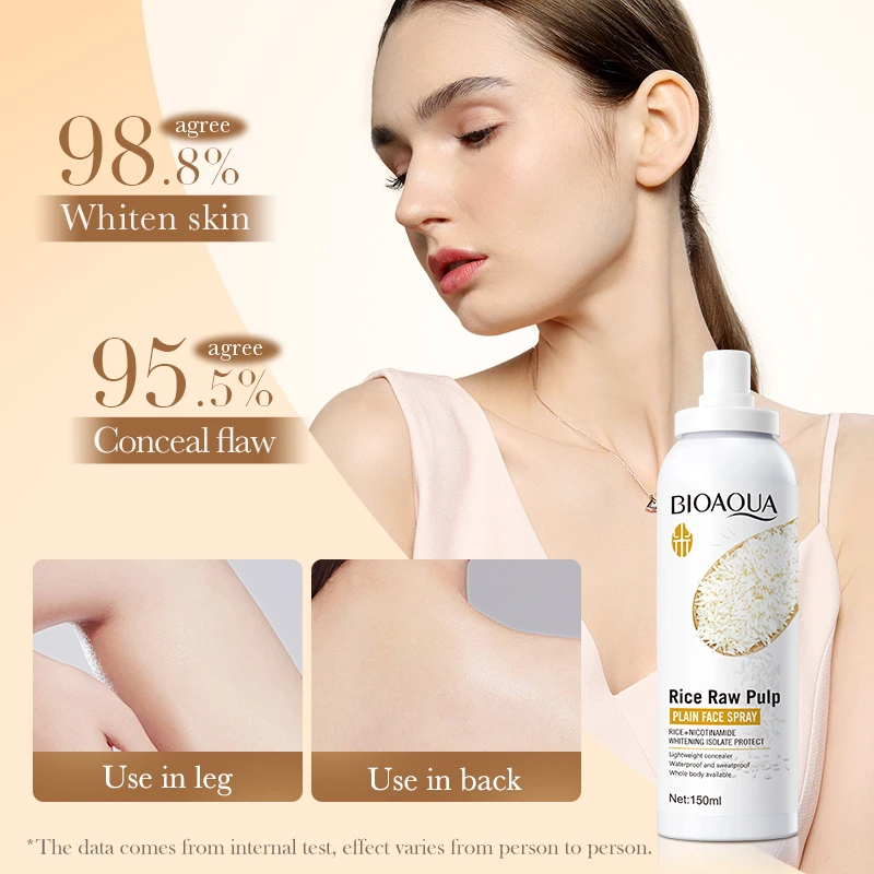 New Arrival BIOAQUA Natural Organic Rice Water Toner Spray Skin Care Moisturizing Whitening Face And Body Spray For Women