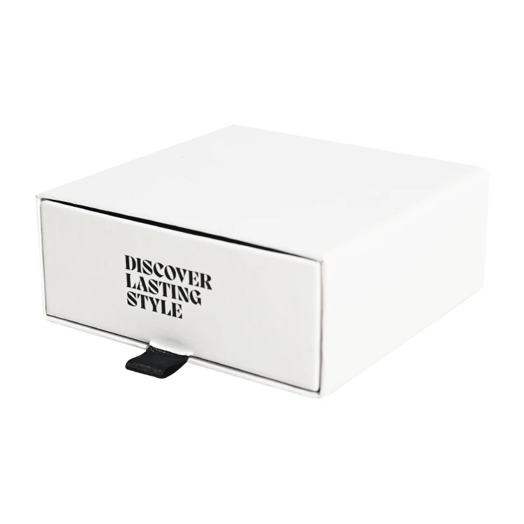 Custom Printing Velvet Lining Pull Out Cosmetic Skincare Cardboard With Ribbon Drawer Gift Box