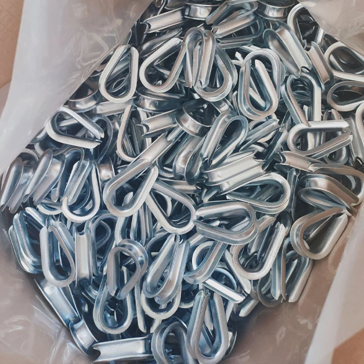 Oem Odm Galvanized Steel Wire Rope Accessory Thimbles G411 Solid Cable Thimble 1/4 Rigging Hardware