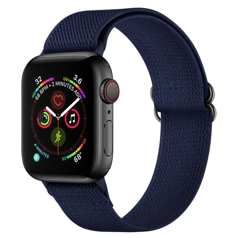 
Chinber Atlantic Blue Woven Braided Solo Loop For Apple Watchband 6/5/SE 40MM 44MM Nylon watch band 
