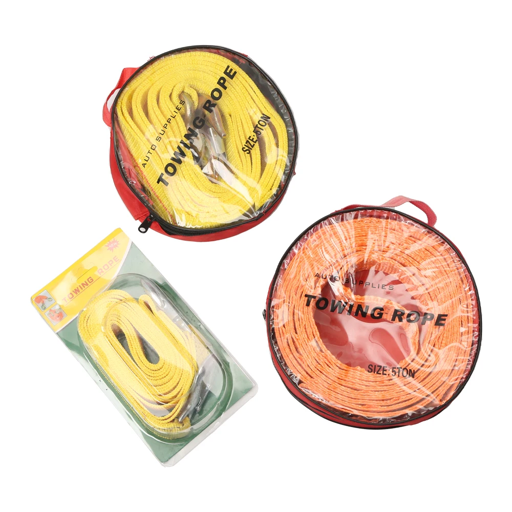 Emergency vehicle tow strap swivel hook trailer towing rope 3m 4m 6m 5ton car towing strap