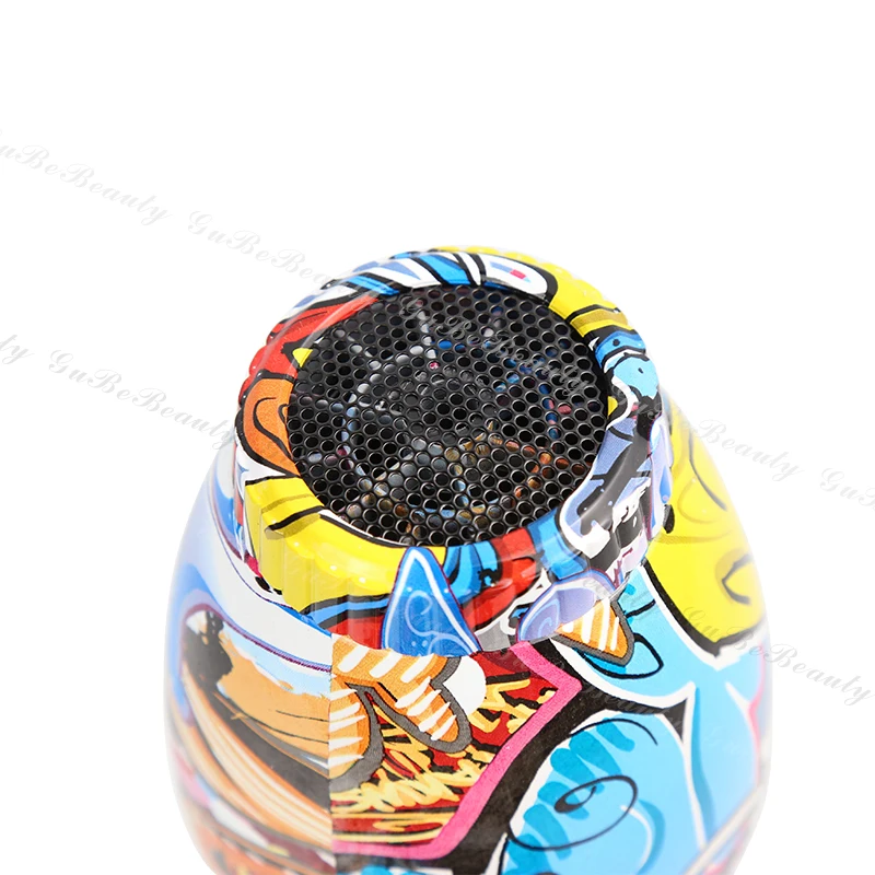 Gubebeauty hot sale professional ionic hair dryer hot&cold air wind electric Graffiti hair dryer for homeuse salon with FCC&CE