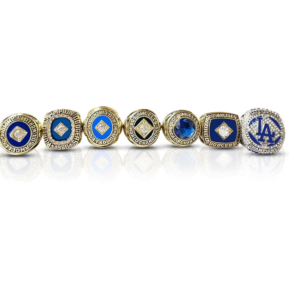High quality MLB Los Angeles Dodgers 7pcs Championship ring set World Series Baseball