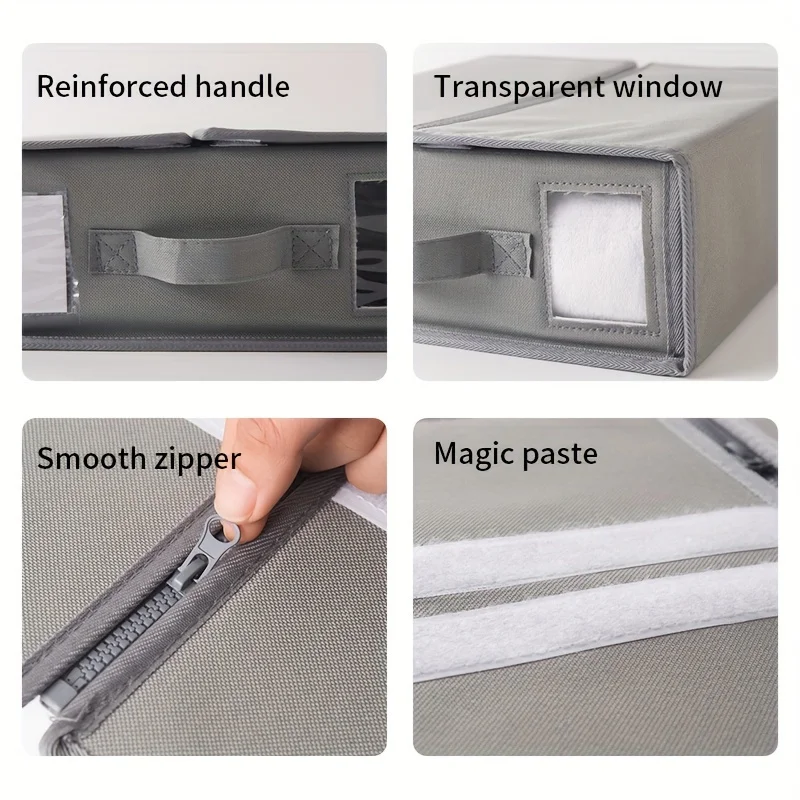 Customized Collapsible King Size Linen Fabric Bedding Bed Sheet Storage Cube Organizer For Closet