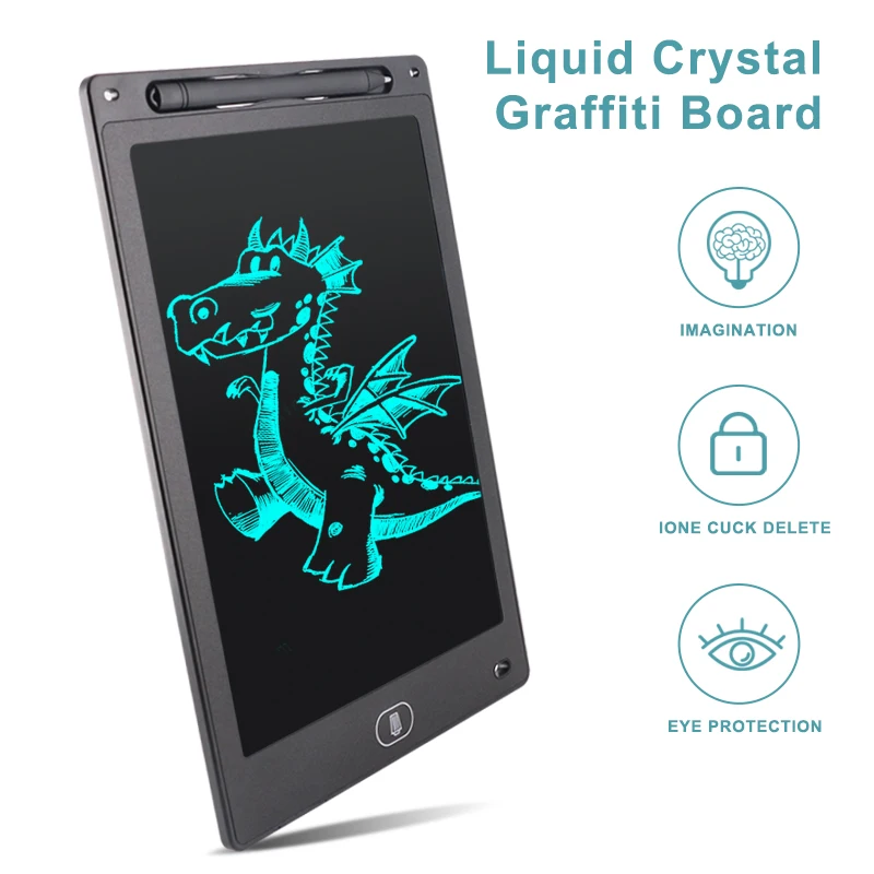 Детский подарок, электронный цветной ЖК-планшет 10 дюймов со стираемыми кристаллами для мальчиков и девочек