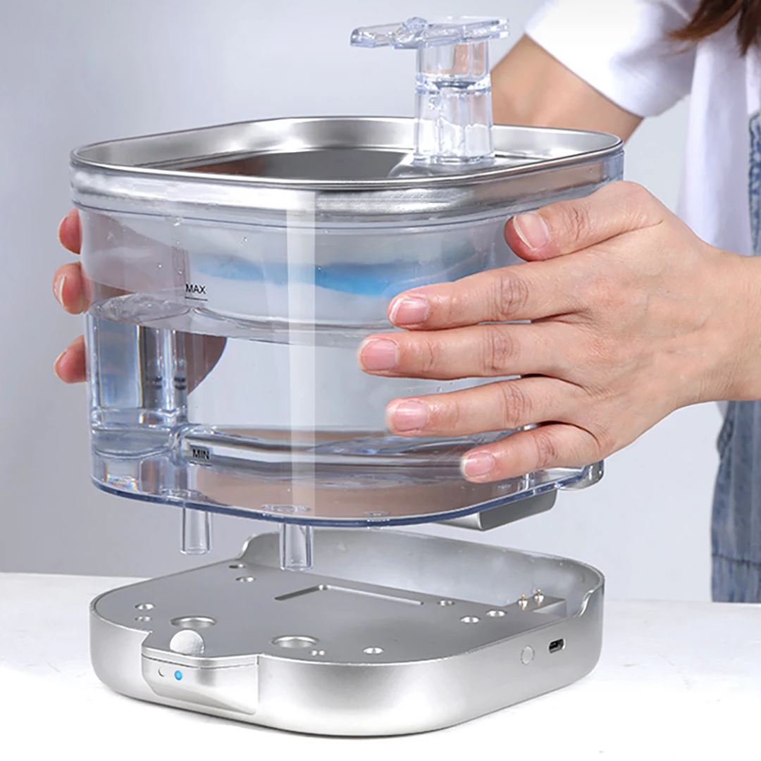 Безопасный беспроводной питомец фонтан из нержавеющей стали с батарейным питомец фильтр для кошек