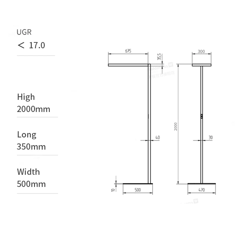 Touch Control 3000K-5000K office Bedroom Living Room eye protection LED Floor Lamps 3 Color Temperatures modern Standing Lamp