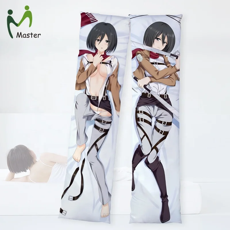 Японская наволочка для подушки с персонажами аниме атака на Титанов наволочка дакимакура