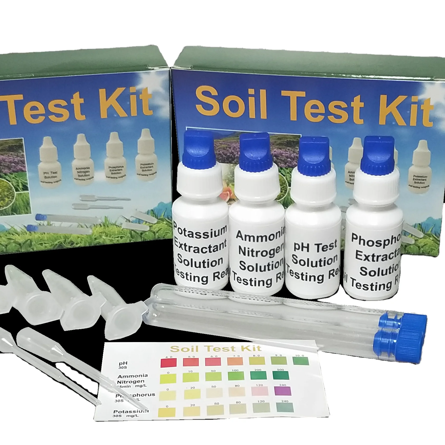 Soil  PH  Liquid Test Kits strips for Flowers, Vegetables, Grass and Fruits
