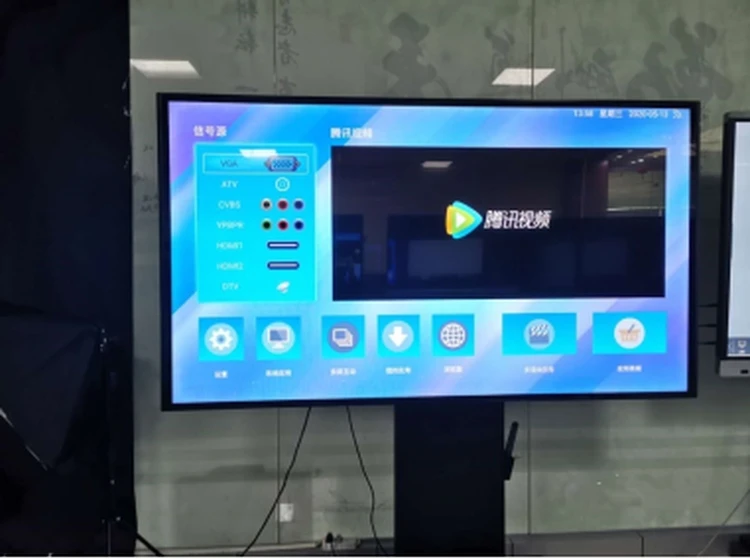 
High Quality 86 Inch Mobile Floor Stand Multi Infrared Touch Interactive Flat Panel 