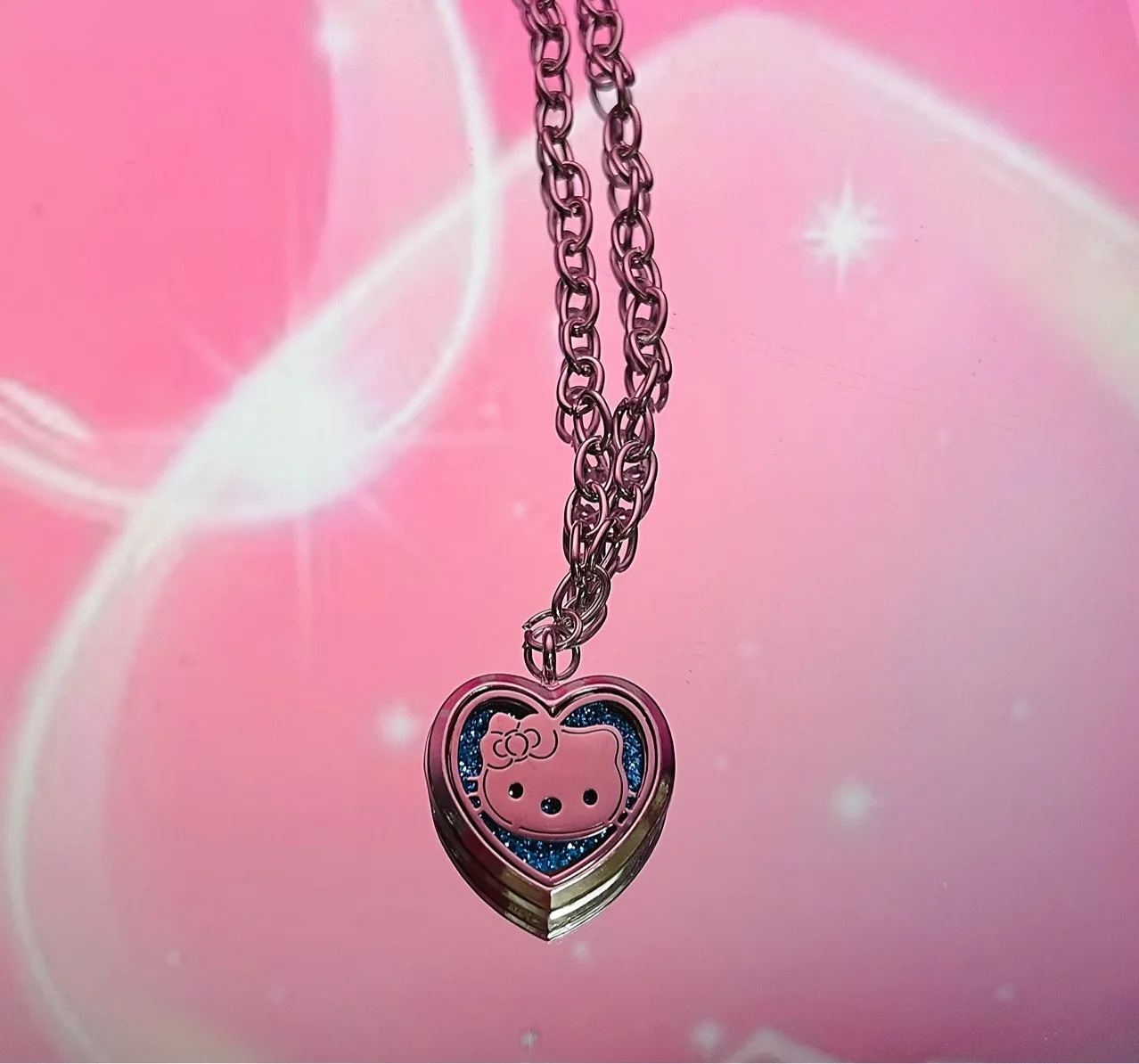 Fashion Female Necklace Perfume Hello- Kitty Pendants Cute Pendant Cross Necklace Jewelry for Women