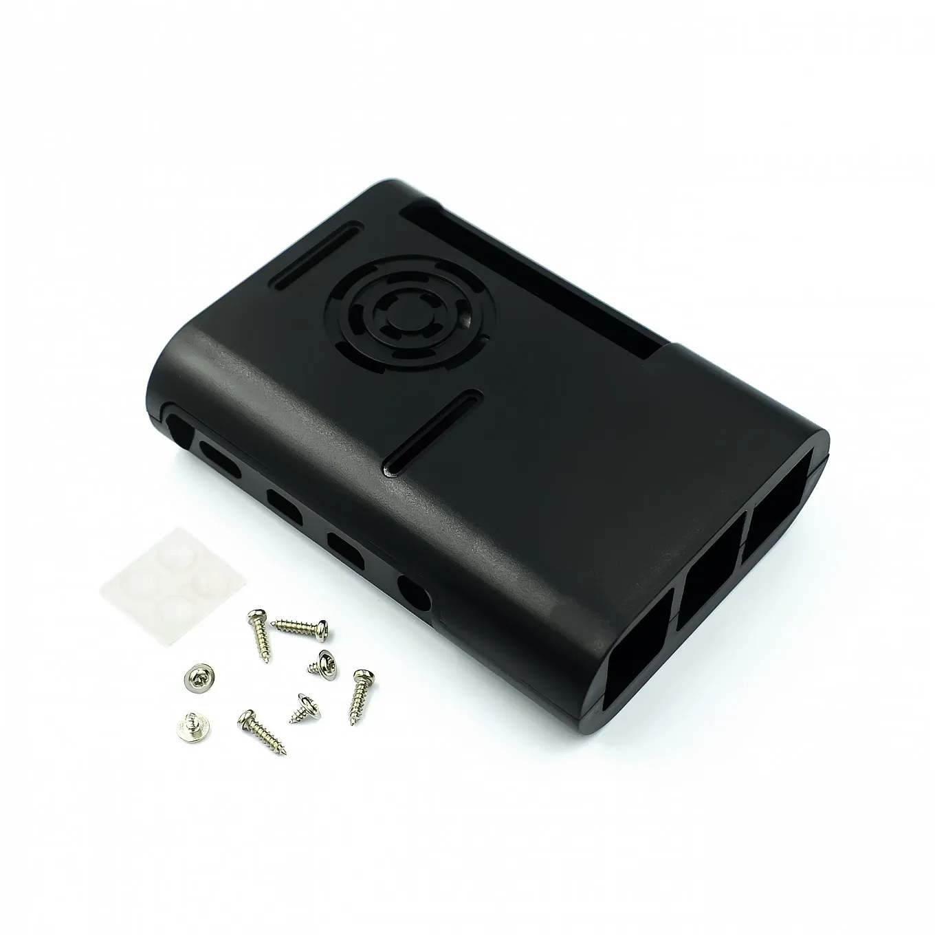 Raspberry Pi 4 New Pi Box ABS case with Fan module for for Raspberry Pi 4B + 3pcs Pure Aluminum heat sink