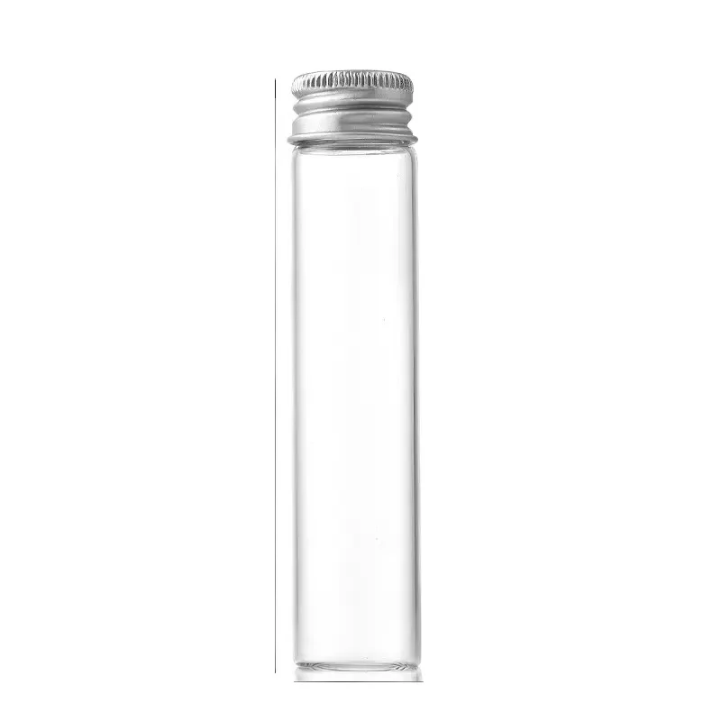 Eco-friendly clear Flat bottom glass bottle small vials test tube with cork