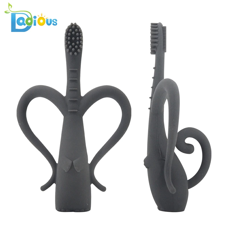 Best Selling Products BPA Free Toothbrush with Silicone Bristle Soft Baby Training Toothbrush