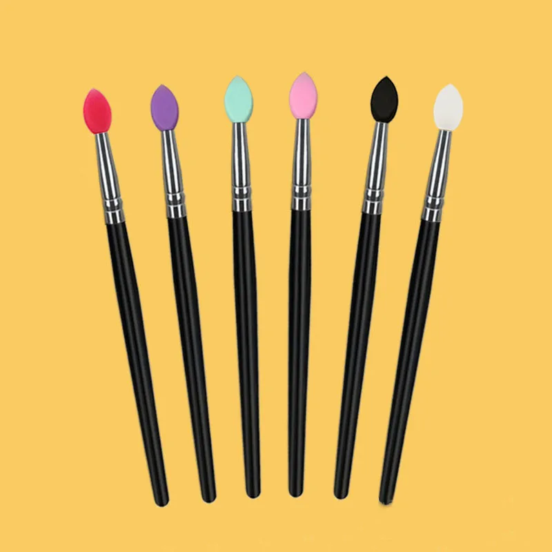 Silicone Eye shadow Brushes Professional Applicators for Glitter Shimmer Eyeshadow